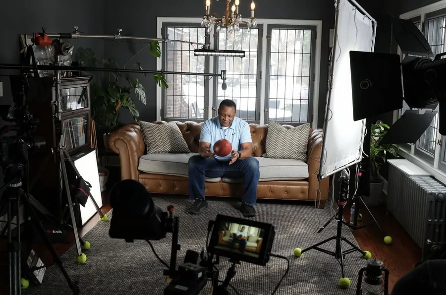Barry Sanders shoot for the Detroit Lions